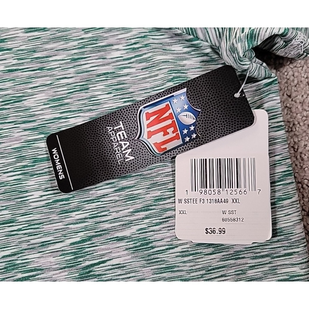 New Era‎ NFL Apparel New York Jets Short Sleeve Crew Neck XXL GLITTER STRETCH - Picture 7 of 10